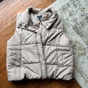 Beige Quilted Vest